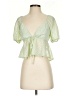 Shein Green Short Sleeve Blouse Size 4 - photo 1