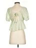 Shein Green Short Sleeve Blouse Size 4 - photo 2