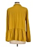 Ann Taylor LOFT 100% Polyester Yellow Long Sleeve Blouse Size L - photo 2