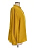 Ann Taylor LOFT 100% Polyester Yellow Long Sleeve Blouse Size L - photo 4
