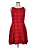 Elle Plaid Red Casual Dress Size 16 - photo 1