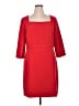 Ann Taylor Solid Red Casual Dress Size 16 - photo 1