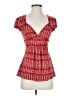 579 Red Short Sleeve Blouse Size S - photo 1