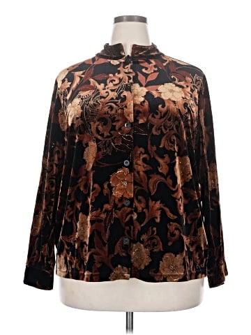 JM Collection Long Sleeve Blouse (view 1)