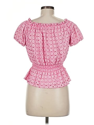 Aqua Short Sleeve Blouse (view 2)