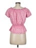 Aqua Pink Short Sleeve Blouse Size M - photo 2