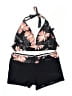 Unbranded Floral Black Two Piece Swimsuit Size L - photo 1