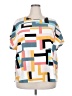 Shein Curve 100% Polyester Color Block Teal Short Sleeve Blouse Size 20 Plus (4) - photo 1
