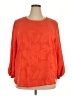 Investments 100% Polyester Orange 3/4 Sleeve Blouse Size 2X - photo 1