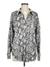 Tally-Ho 100% Polyester Animal Print Silver Long Sleeve Blouse Size M - photo 1