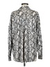Tally-Ho 100% Polyester Animal Print Silver Long Sleeve Blouse Size M - photo 2