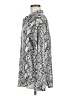 Tally-Ho 100% Polyester Animal Print Silver Long Sleeve Blouse Size M - photo 5