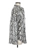 Tally-Ho 100% Polyester Animal Print Silver Long Sleeve Blouse Size M - photo 4