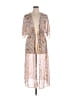 Xhilaration 100% Polyester Pink Gold Kimono Size XL - XXL - photo 1