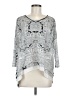 CAbi 100% Silk Silver 3/4 Sleeve Top Size M - photo 1