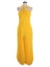 Trina Turk 100% Polyester Solid Yellow Jumpsuit Size 10 - photo 1