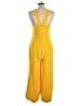 Trina Turk 100% Polyester Solid Yellow Jumpsuit Size 10 - photo 2