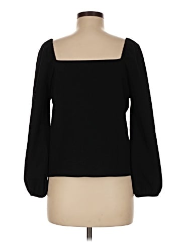 Madewell Crepe Square-Neck Puff-Sleeve Top (view 2)