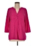 Chico's Pink 3/4 Sleeve Button-Down Shirt Size Med (1) - photo 1