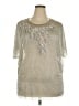 Jessica Taylor Silver Short Sleeve Top Size 3X - photo 1