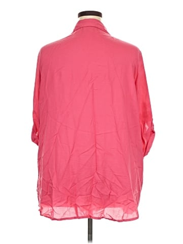 Woman Within 3/4 Sleeve Button-Down Shirt (view 2)