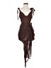 PrettyLittleThing 100% Polyester Brown Cocktail Dress Size 4 - photo 1