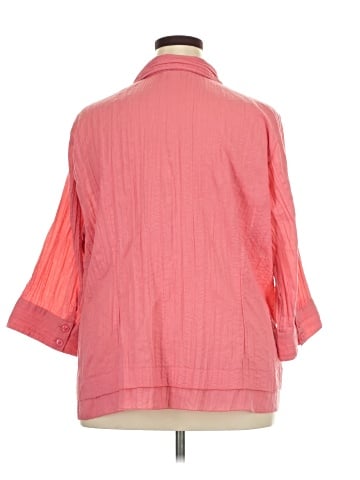 Cj Banks 3/4 Sleeve Button-Down Shirt (view 2)