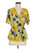 Sienna Sky 100% Polyester Yellow Short Sleeve Blouse Size M - photo 1