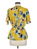 Sienna Sky 100% Polyester Yellow Short Sleeve Blouse Size M - photo 2