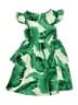 Unbranded 100% Polyester Tropical Green Dress Size 100 cm / US 3-4 - photo 2