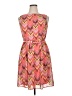 Cato 100% Polyester Chevron-herringbone Pink Casual Dress Size 14 - photo 1