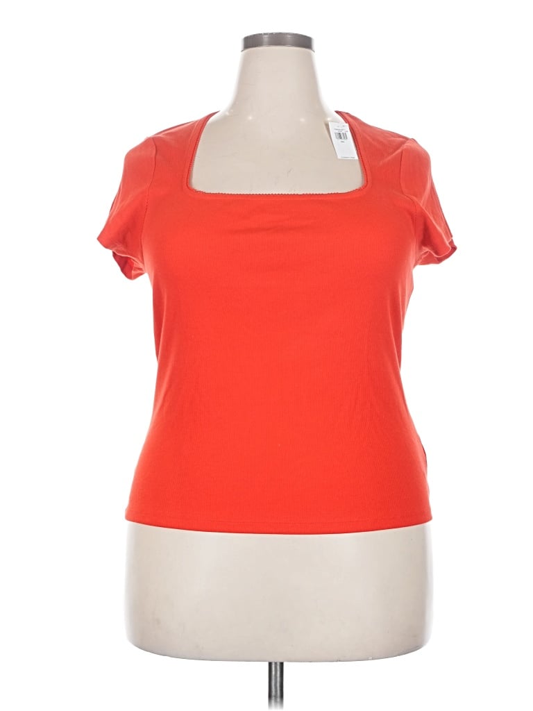 Old Navy Tank Top Red Strapless Neckline Tops In Orange
