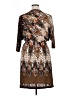 Relaxx by Exist Print Brown Cocktail Dress Size 1X - photo 2