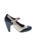 Crown Vintage 100% Leather Gray Heels Size 7 1/2 - photo 1