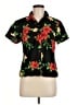 Royal Floral Black Short Sleeve Blouse Size M - photo 1