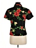 Royal Floral Black Short Sleeve Blouse Size M - photo 2
