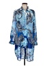 Chico's 100% Polyester Paisley Blue Casual Dress Size Med (1) - photo 1