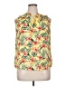 Cure 100% Polyester Tropical Yellow Sleeveless Blouse Size XL (petite) - photo 1