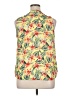 Cure 100% Polyester Tropical Yellow Sleeveless Blouse Size XL (petite) - photo 2