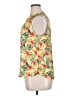 Cure 100% Polyester Tropical Yellow Sleeveless Blouse Size XL (petite) - photo 5