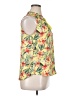 Cure 100% Polyester Tropical Yellow Sleeveless Blouse Size XL (petite) - photo 4