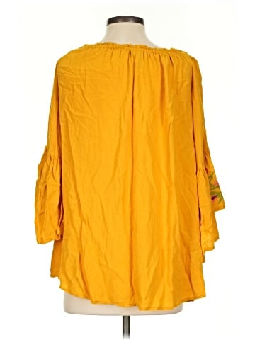 Feathers 3/4 Sleeve Blouse (view 2)