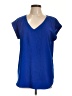 Express Outlet Blue Short Sleeve Blouse Size L - photo 1