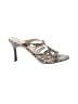 Anne Klein 100% Leather Animal Print Silver Sandals Size 8 - photo 1