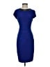 Cache Solid Blue Cocktail Dress Size S - photo 1