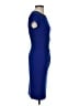 Cache Solid Blue Cocktail Dress Size S - photo 4