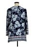 JM Collection Blue 3/4 Sleeve Blouse Size XL - photo 2