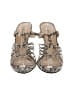Anne Klein 100% Leather Animal Print Silver Sandals Size 8 - photo 2