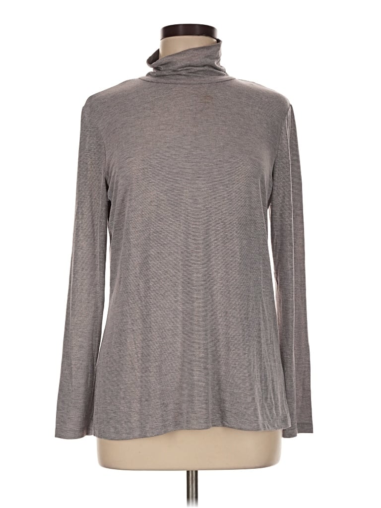 Pre-owned J. Mclaughlin Long Sleeve Turtleneck In Gray