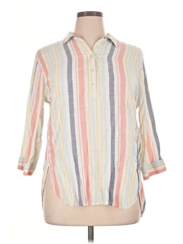 Intro 3/4 Sleeve Button-Down Shirt (view 1)